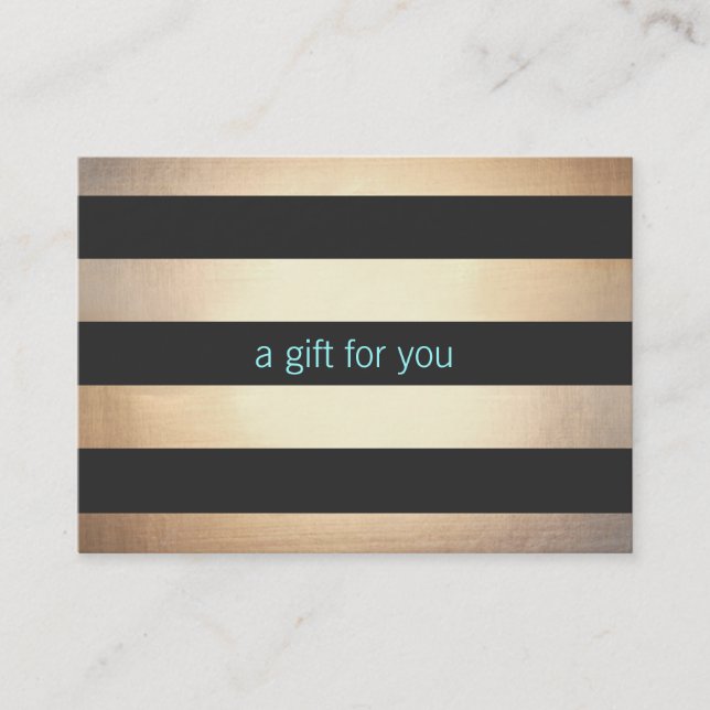 Chic Gold Foil Look Simple Holiday Gift Card (Front)