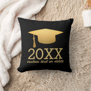 Chic Gold Foil Trendy Graduation Class of 2018 Cushion