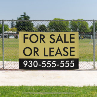 Chic Gold For Sale Or Lease Luxury Real Estate Banner