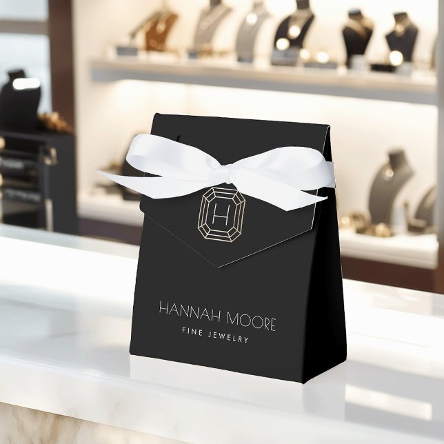 Chic Gold Gemstone Monogram Jewellery Designer Box (Creator Uploaded)