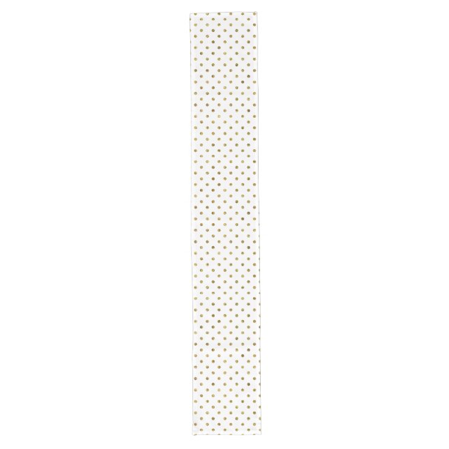 Chic Gold Glam Dots Long Table Runner (Front)