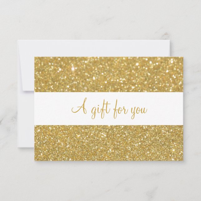 Chic Gold Glitter Gift Certificate (Front)