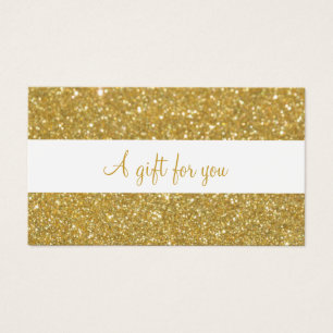 Chic Gold Glitter Gift Certificate