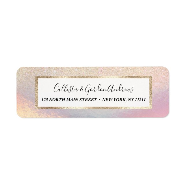 Chic Gold Glitter Iridescent Holographic Gradient (Front)