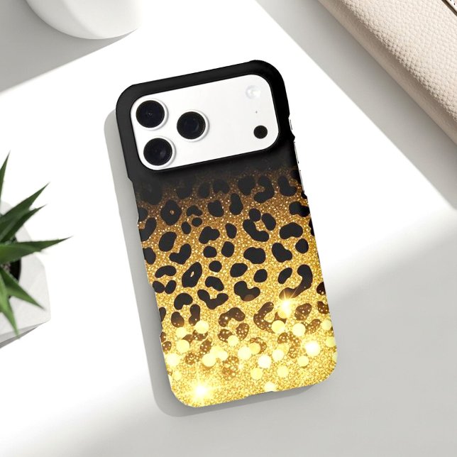 Chic Gold Glitter Leopard Print Pattern (Creator Uploaded)