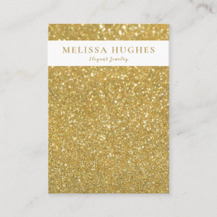 Chic Gold Glitter Necklace Jewellery Display Card