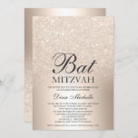 Chic gold glitter ombre metallic chic Bat Mitzvah Invitation<br><div class="desc">A chic and luxurious yellow gold glitter ombre metallic foil design with elegant calligraphy typography for a Bat Mitzvah invitation.</div>