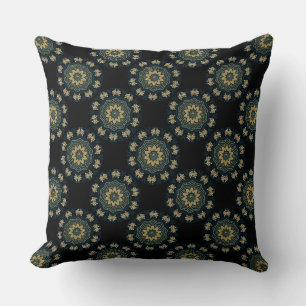 Chic Gold & Green Asian Style 3 Cushion