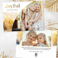 Chic Gold Joyful Script w/Curved Photo