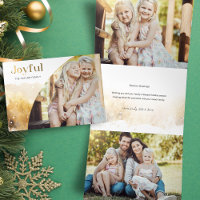 Chic Gold Joyful Script w/Curved Photo