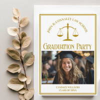 Chic Gold Law School Graduation Photo Party