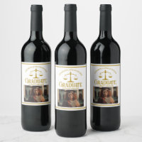 Chic Gold Law School Photo Custom Graduation Party