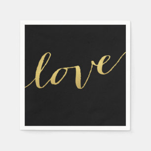 Chic Gold Love Napkins