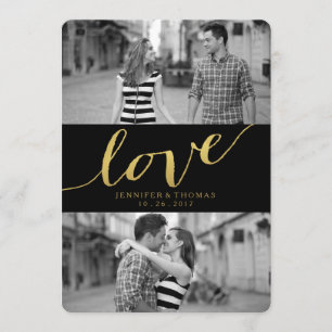 CHIC GOLD LOVE SAVE THE DATE