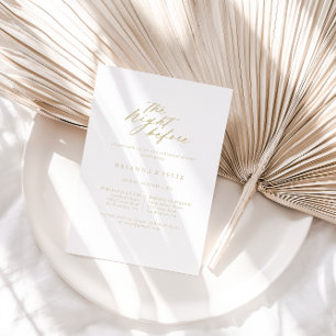 Chic Gold Night Before Rehearsal Dinner  Invitation
