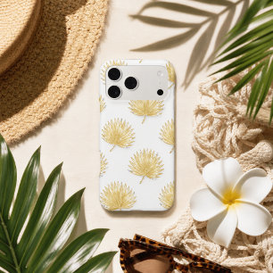Chic Gold Palm Frond Tropical iPhone Case
