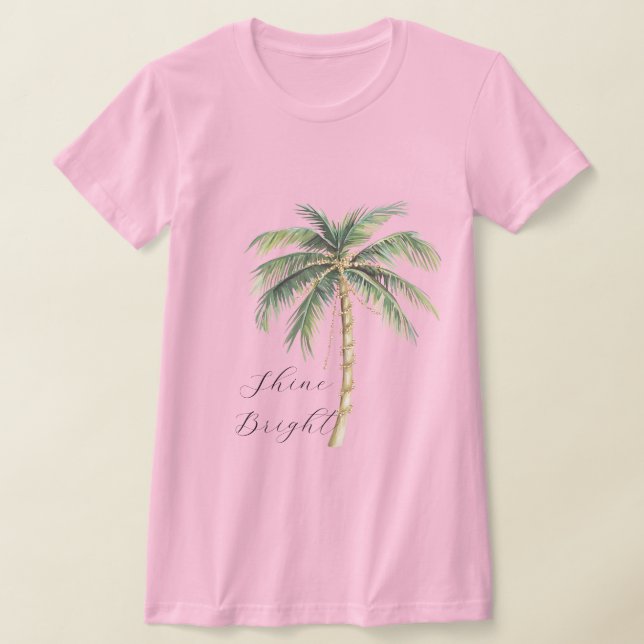 Chic Gold Palm Tree  T-Shirt (Laydown)