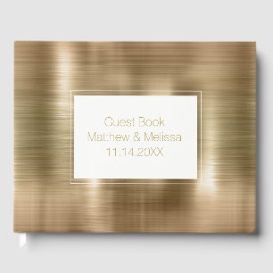 Chic Gold Personalised Wedding Guest Book