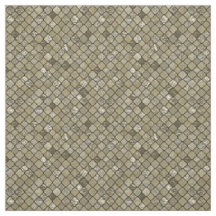 Chic Gold Quatrefoil Foil Glitter Fabric