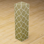 Chic Gold Quatrefoil Wine Gift Box<br><div class="desc">Chic Gold Quatrefoil</div>
