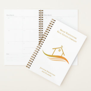 Chic Gold Real Estate Company Home Logo 2027 Planner