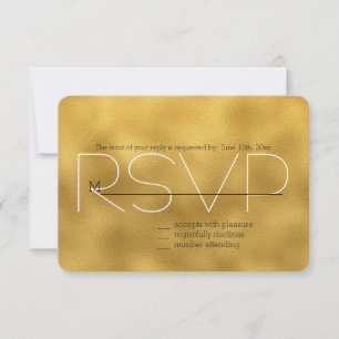 Chic Gold RSVP
