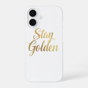 Chic Gold Script Motivational Message iPhone 16 Case