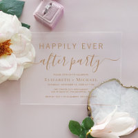 Chic Gold Script Wedding After Party