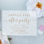 Chic Gold Script Wedding After Party Frosted Acrylic Invitations<br><div class="desc">Chic frosted acrylic invitation for your wedding reception or after party featuring "Happily Ever After Party" written in a mix of simple gold typography and an elegant gold script with swashes.</div>