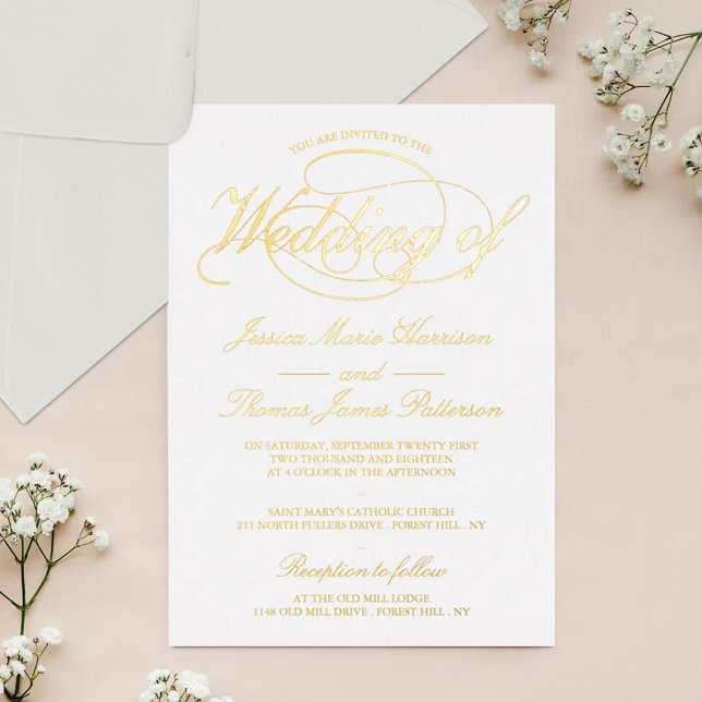 Chic Gold Script Wedding Real (Creator Uploaded)