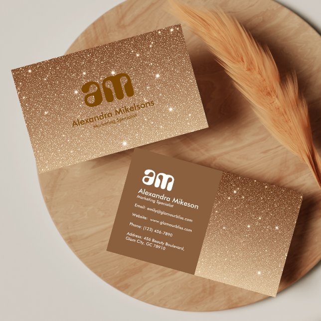 Chic Gold Sparkle Business Card (Creator Uploaded)