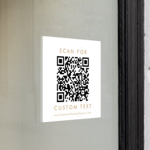 Chic Gold Typography Business Custom QR Code
