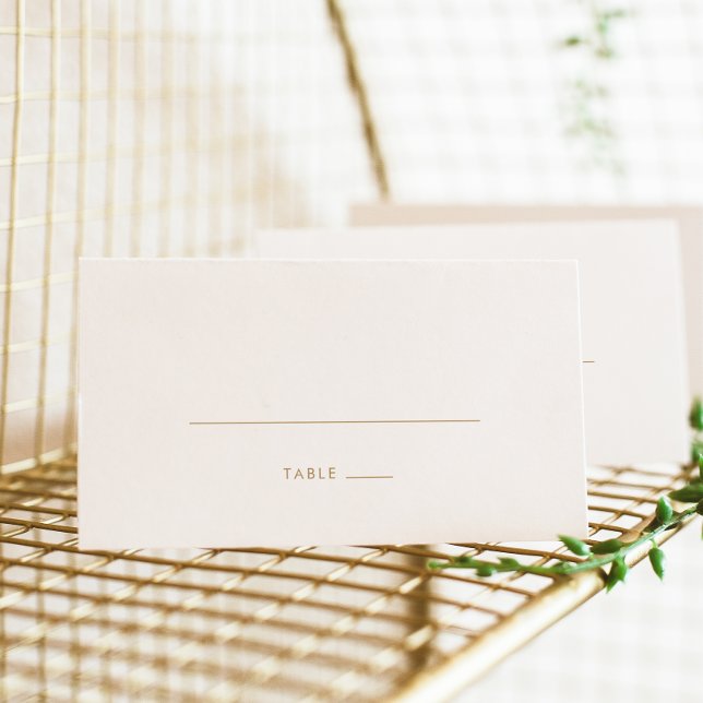 Chic Gold Typography Flat Wedding Place Card (Creator Uploaded)