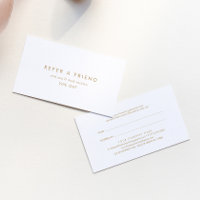 Chic Gold Typography Refer a Friend