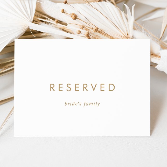 Chic Gold Typography Reserved Sign (Creator Uploaded)