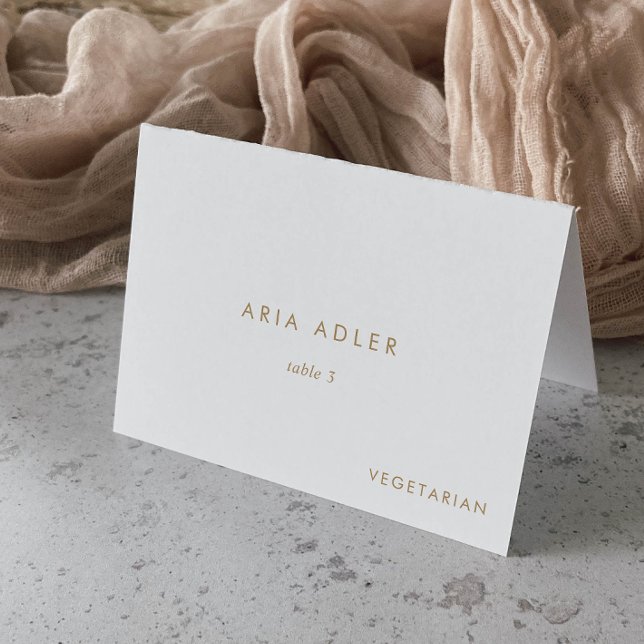 Chic Gold Typography Wedding Menu Option Table Number (Creator Uploaded)