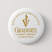 Chic Gold Veterinary School Graduate Personalised
