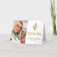 Chic Gold Veterinary School Graduation Photo