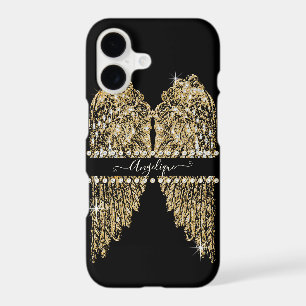 Chic Golden n Diamond Jewel Angel Wings Bling