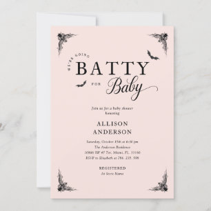 Chic Gothic Baby Shower Invitation