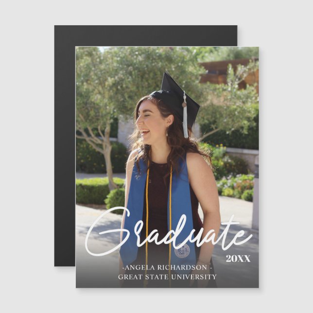 Chic Graduate 2 & Photo Graduation Magnet Lighter (Front/Back)