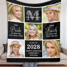 Chic Graduate 5 Photo Collage Inspirational Black