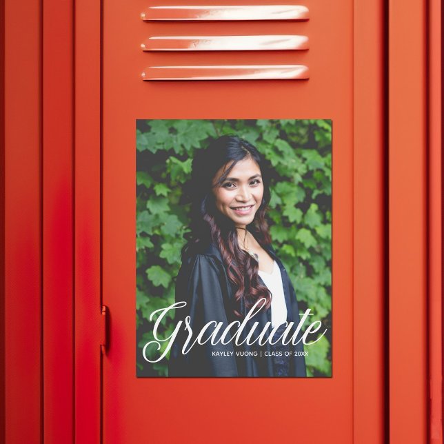 Chic Graduate Photo 2025 Announcement Magnet (Creator Uploaded)