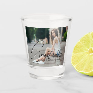 Chic Graduate Photo 2026 Graduation Party Shot Glass