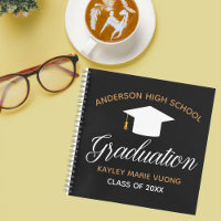 Chic Graduation Autograph Keepsake Black Guest