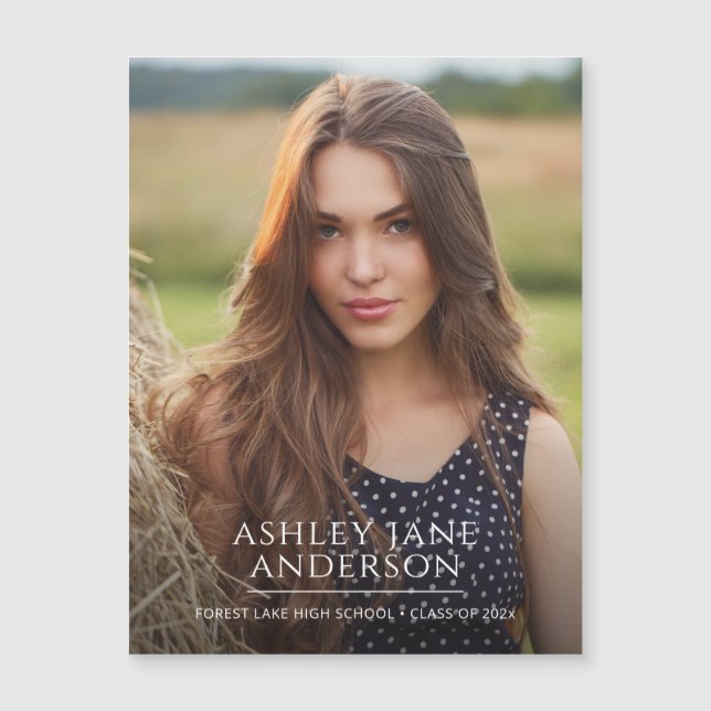 Chic Graduation Photo Announcement (Front)