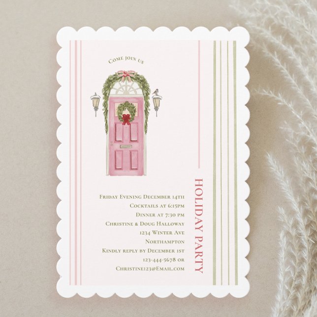 Chic Grandmillennial Christmas Holiday Party Invitation (Creator Uploaded)