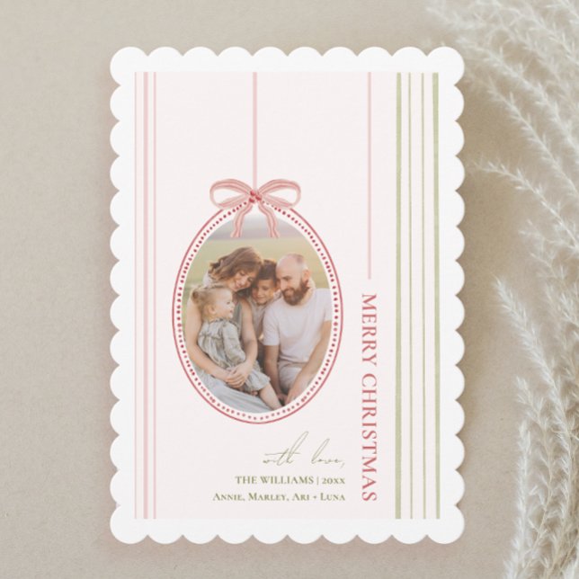 Chic Grandmillennial Coquette Christmas  Holiday Card (Creator Uploaded)