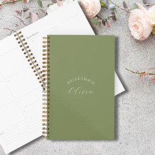 Chic Green Bridesmaid Custom Wedding Planner