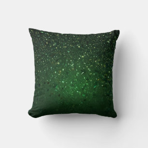 Chic Green Glitter Cushion